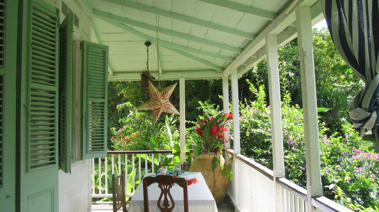 The veranda at Balenbouche.