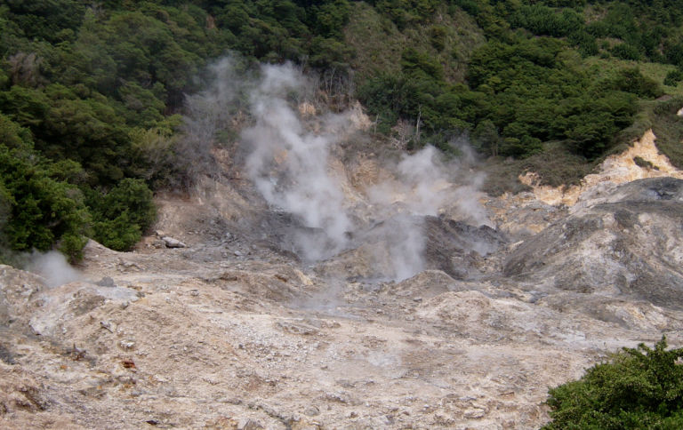 The Sulphur springs at Soufriere.