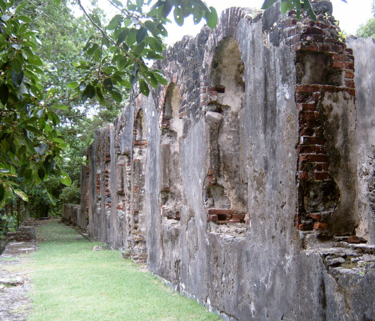 The ruins on Pigeon Island.