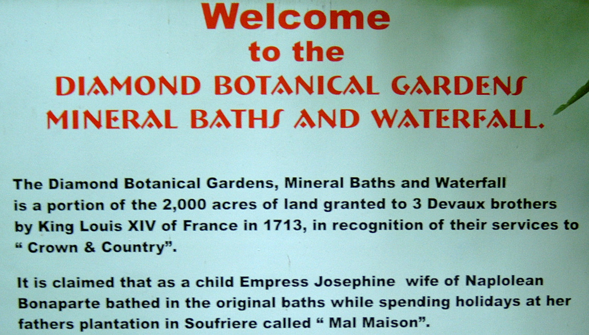 The entrance to the diamond falls botanical gardens